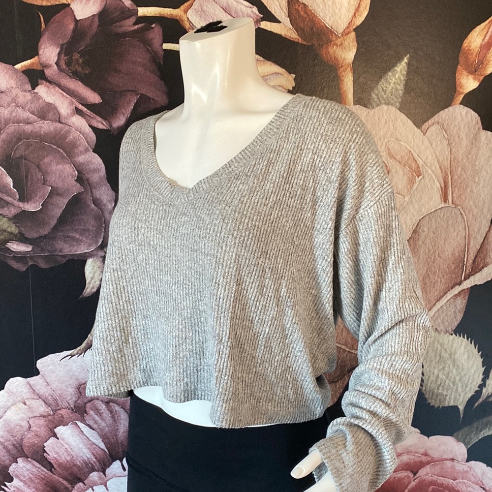Womens/Girls Crop Top Long sleeve